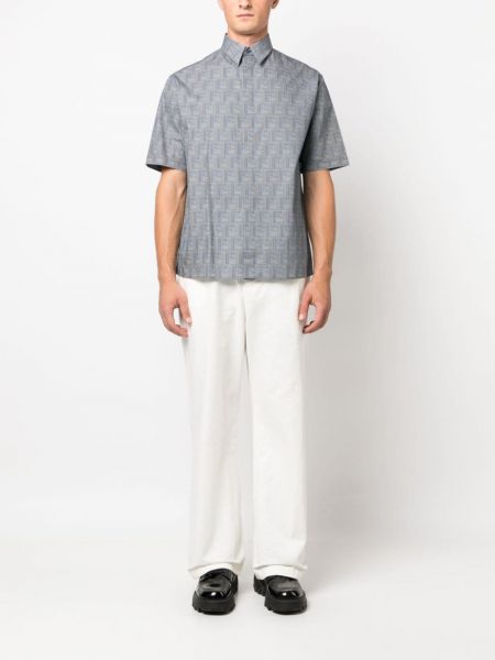 Hemd aus baumwoll mit print Fendi