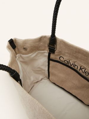 Shopper kabelka Calvin Klein hnědá