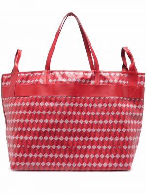 Jacquard shoppingbag Au Départ rød