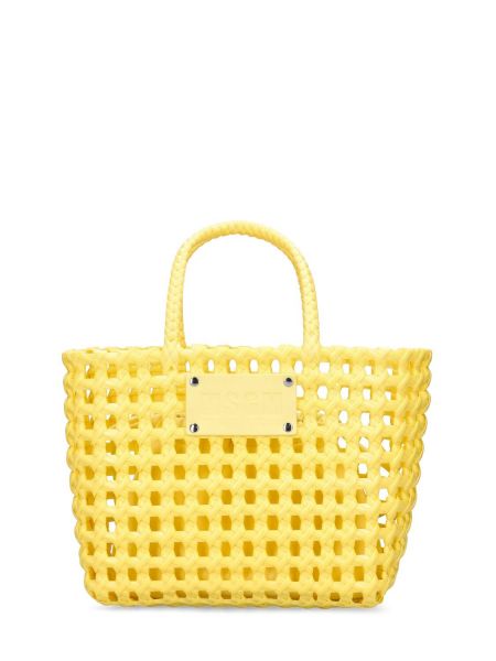 Pletená nákupná taška Msgm žltá