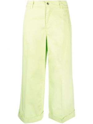 Pantaloni din bumbac cu croială lejeră Liu Jo verde