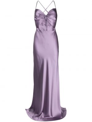 Svilena večernja haljina Michelle Mason ljubičasta