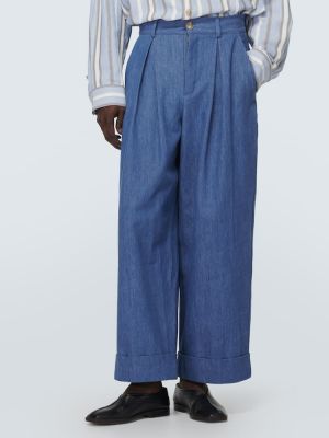 Pantalones chinos de algodón King & Tuckfield azul