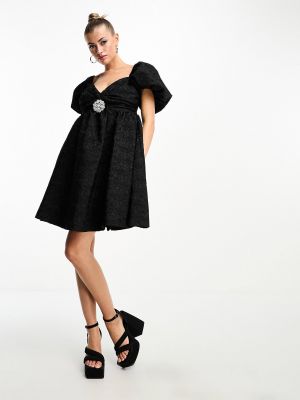 Жаккард платье мини Forever Unique черное