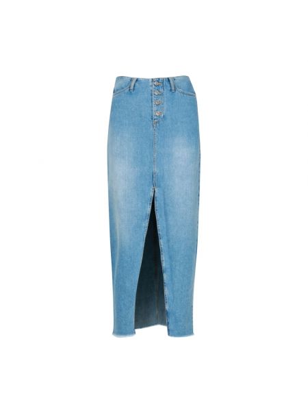 Spódnica jeansowa z wysoką talią Roy Rogers niebieska