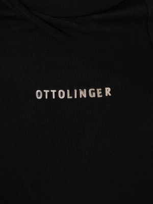 Bavlněné tričko Ottolinger černé