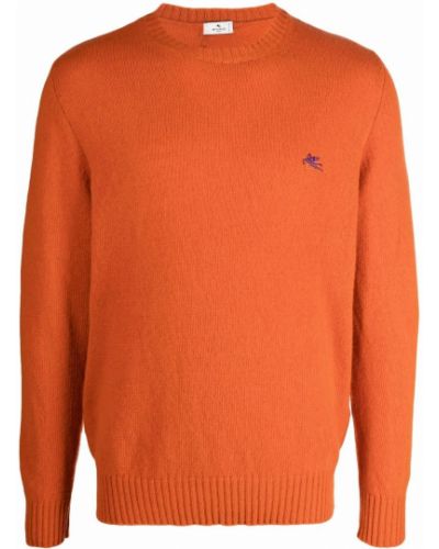 Jersey con bordado de tela jersey Etro naranja