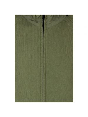Cárdigan de algodón con capucha de tela jersey C.p. Company verde