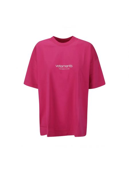 Różowa koszulka Vetements