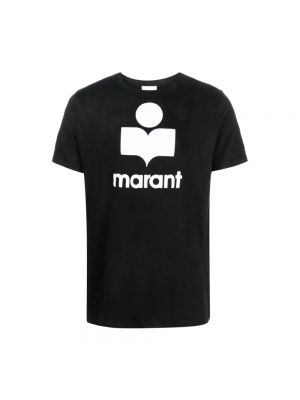 Leinen t-shirt Isabel Marant schwarz