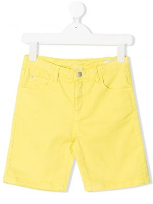 Shorts di jeans Knot giallo