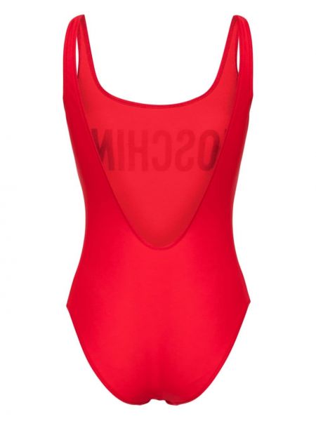 Raštuotas maudymosi kostiumėlis Moschino raudona