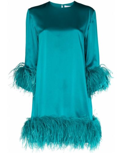Mini vestido con plumas de plumas 16arlington azul