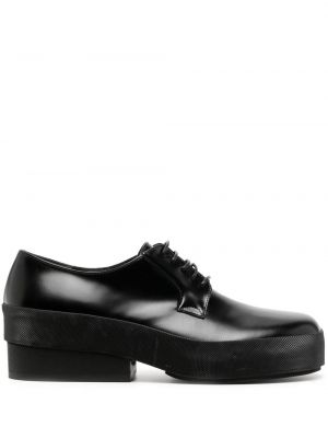 Кожени обувки в стил дерби Raf Simons черно