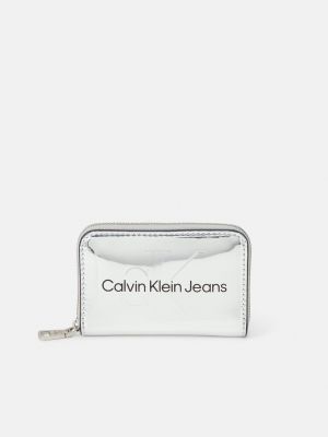 Кошелек на молнии Calvin Klein Jeans серебряный