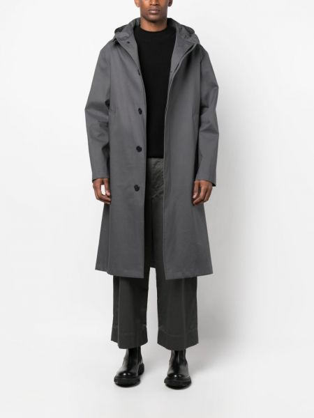 Manteau à capuche imperméable Mackintosh gris