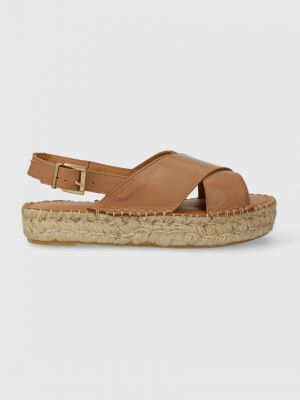 Sandale din piele cu platformă Alohas maro
