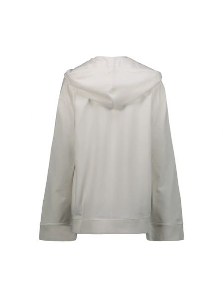 Sudadera con capucha de tejido fleece oversized Courrèges blanco