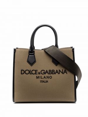 Trykt shoppingbag Dolce & Gabbana grønn