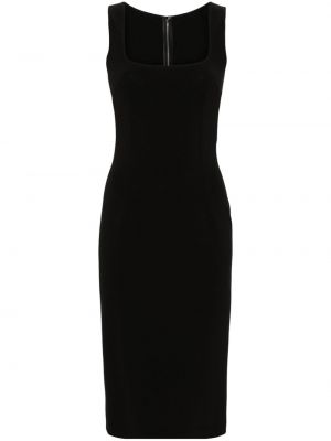 Midi šaty bez rukávů Dolce & Gabbana černé