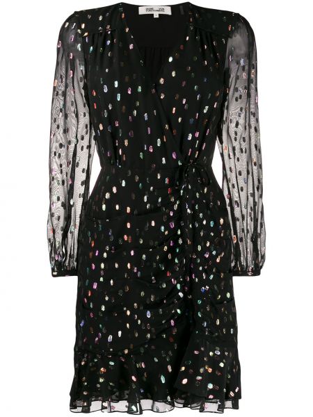 Прозрачна вечерна рокля Dvf Diane Von Furstenberg черно