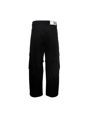 Pantalones rectos de cuero 44 Label Group negro