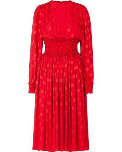 Vestido de cóctel con volantes Dolce & Gabbana rojo