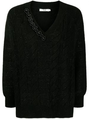 Пуловер с перли B+ab черно