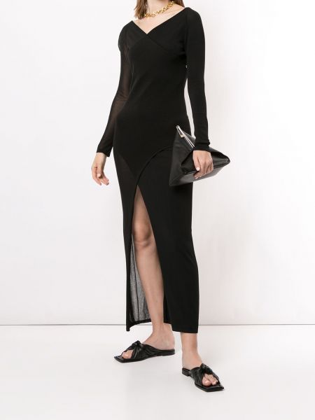 Sukienka długa asymetryczna Dion Lee czarna