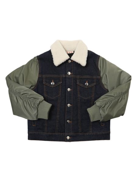 Nylon pels denimjakke for piger Marni Junior