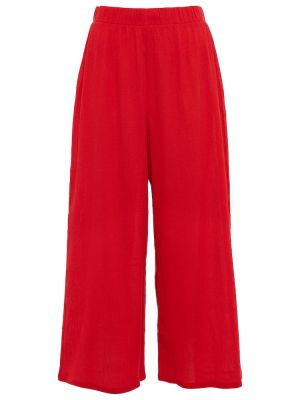 Pantaloni din bumbac Max Mara roșu
