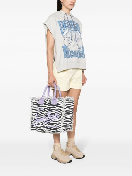 Strandtasche mit print mit zebra-muster Mc2 Saint Barth