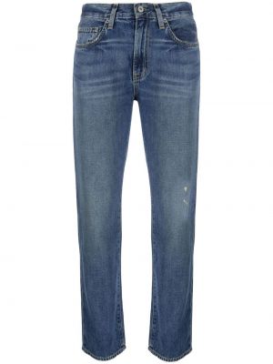 Прямые джинсы со средней посадкой Nili Lotan, синие