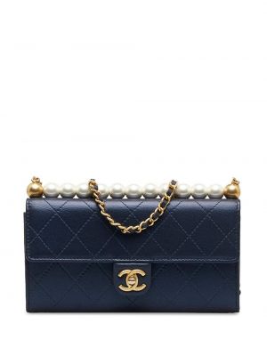 Listová kabelka s perlami Chanel Pre-owned