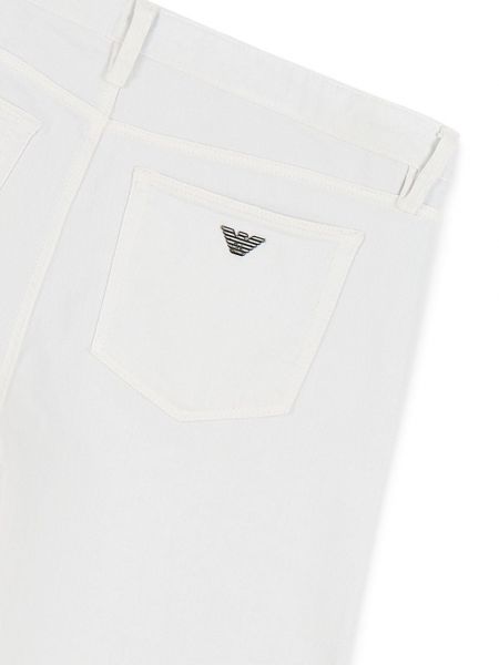 Slim fit madala vöökohaga kitsa lõikega teksapüksid Emporio Armani valge