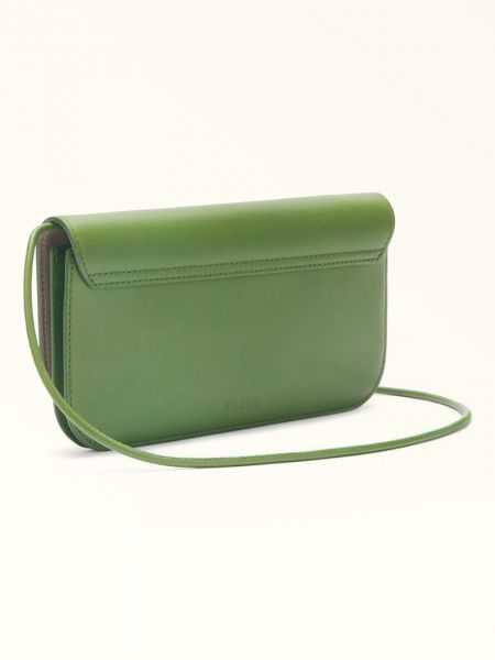 Кожаная сумка Furla зеленая
