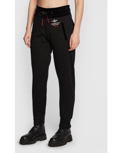Aeronautica Militare Melegítő alsó 222PF865DF483 Fekete Regular Fit