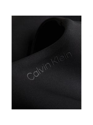 Vestido midi de punto Calvin Klein negro
