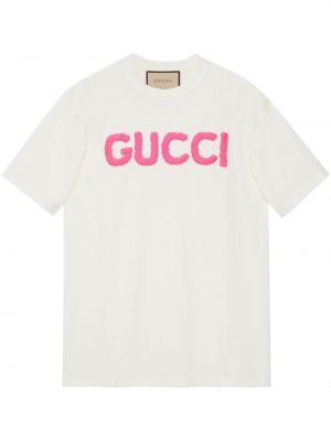 T-shirt brodé en coton Gucci