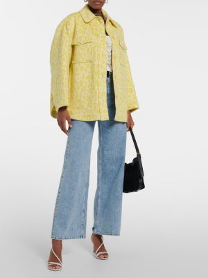 Gyapjú dzseki nyomtatás Isabel Marant sárga