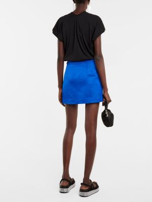Plisované mini sukně Dries Van Noten modré