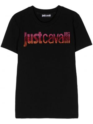 T-krekls Just Cavalli melns