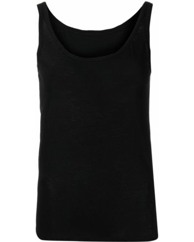 Bomull tank top Yohji Yamamoto svart