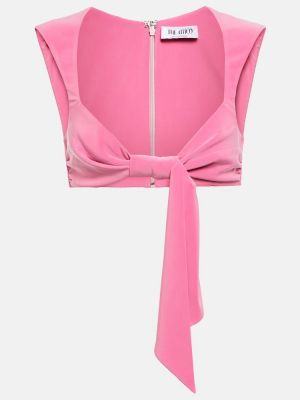 Top de tela jersey The Attico rosa