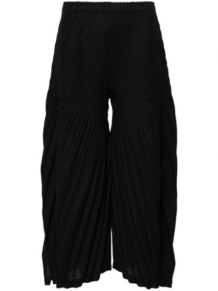 Plisirane široke hlače Issey Miyake crna