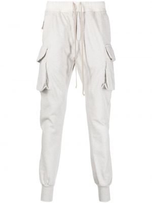 Меланжирани памучни карго панталони Rick Owens Drkshdw бяло