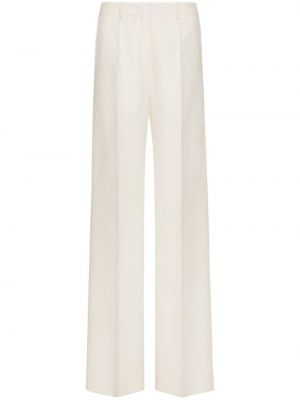 Жакардови панталон от креп Valentino Garavani бяло