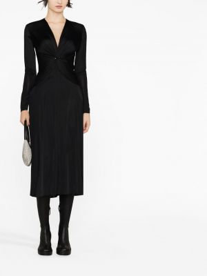 Dlouhé šaty s výstřihem do v Isabel Marant černé