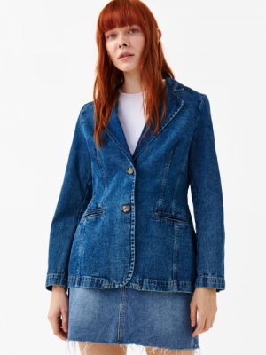 Приталенный пиджак Befree голубой