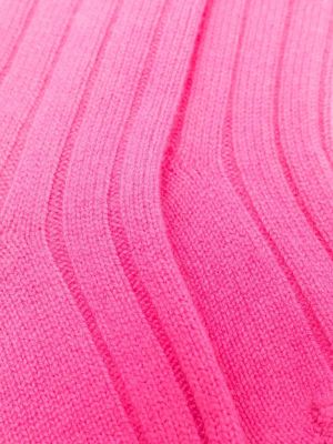 Calcetines de cachemir de punto con estampado de cachemira Bottega Veneta rosa